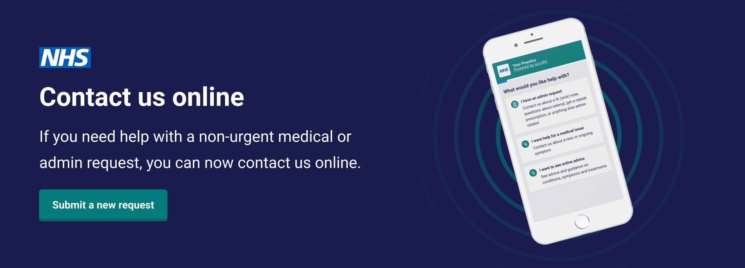 contact us online using an online form